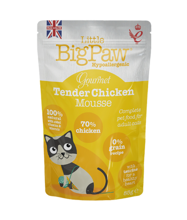 Little BigPaw Gourmet Tender Chicken Mousse Wet Cat Food 85g - 85G